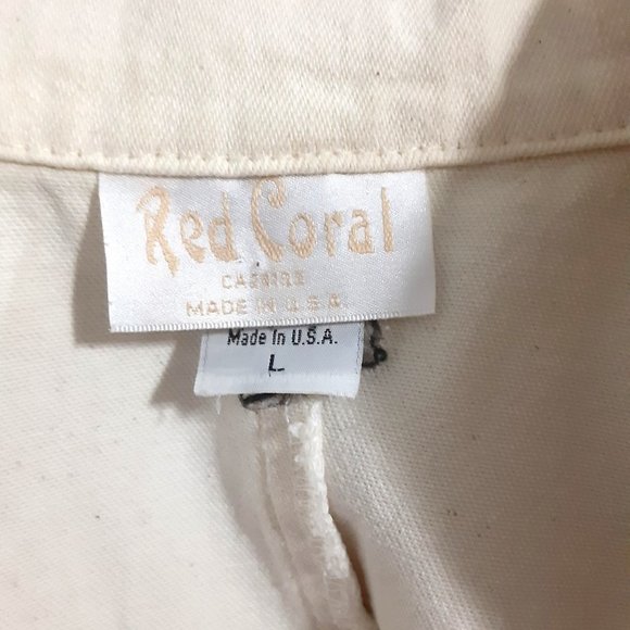 Red Coral Blazer Women Size Large African Themed Animal Print Made in U.S.A. - Picture 8 of 9